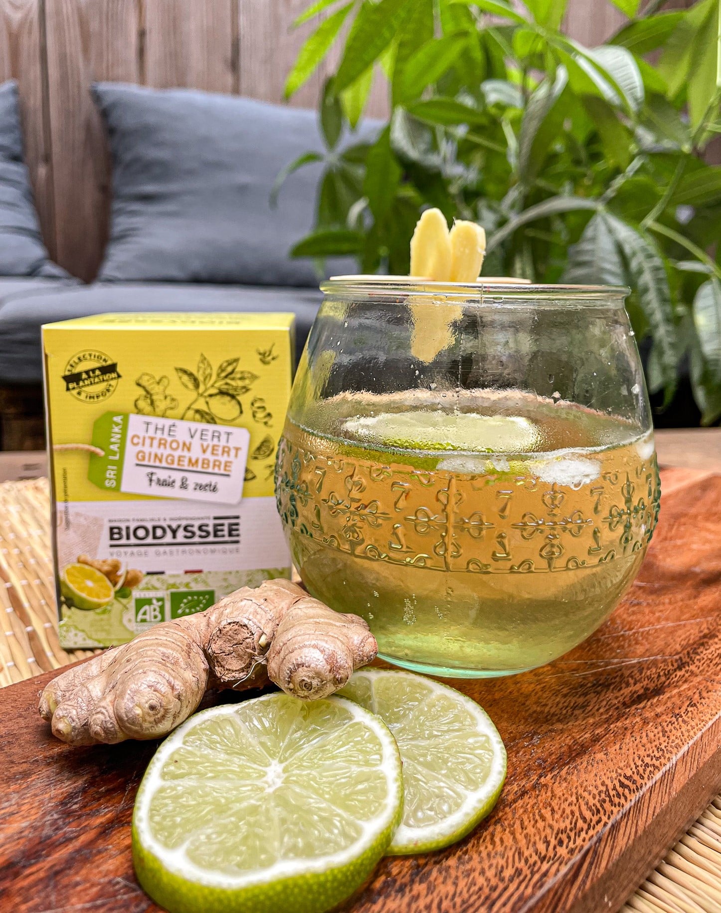 cocktail thé vert gingembre